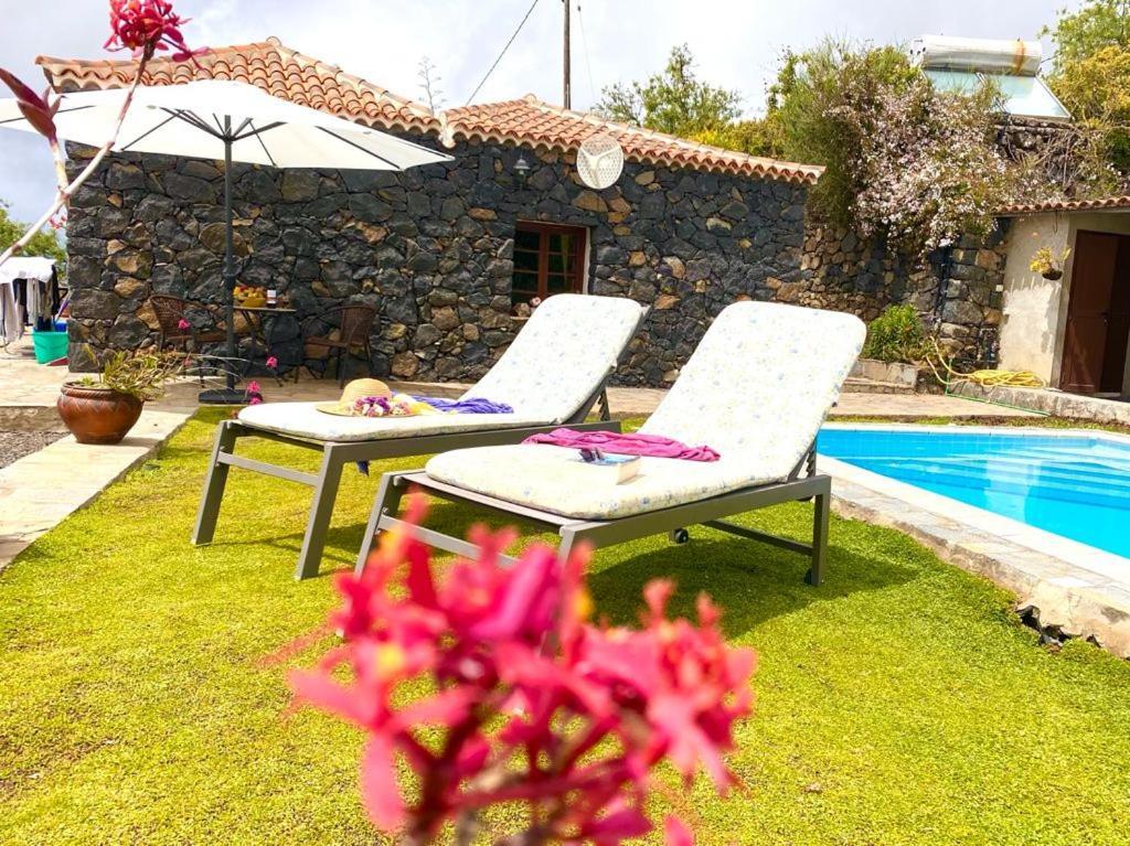 Climatized Pool Free Wifi Casa Rural Las Pareditas Tijarafe Esterno foto